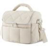 image:imageBAGSMART Lunch Bag Women Double Deck Insulated Lunch Box Quilted Puffer Lunch Tote Leakproof Durable amp Reusable Large Lunch Cooler For Work Picnic Travel Meal Prep CamelBeige