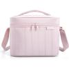 image:imageBAGSMART Lunch Box for Women Insulated Lunch Bag Cute Puffer Lunch Tote Bags Lightweight Quilted Reusable Cooler for Work Picnic or Travel KhakiPink