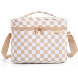 image:imageBAGSMART Lunch Box for Women Insulated Lunch Bag Cute Puffer Lunch Tote Bags Lightweight Quilted Reusable Cooler for Work Picnic or Travel KhakiKhaki