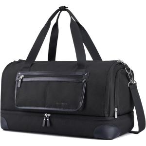 image:imageBAGSMART Medium Garment Bags for Travel Convertible Travel Garment Duffle Bag Suit Bags for Women 2 in 1 Garment Bags with Shoe CompartmentBlack