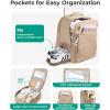 image:imageBAGSMART 30L Travel Backpack for Women Carry on Backpack for Airplanes Gym Backpack with Shoe Compartment Lightweight Travel Bag Fits 156 Inch WaterResistant ChocolateGrey