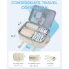 image:imageBAGSMART 37L Compression Travel Backpack Expandable Carry On Backpack with Packing Cubes Water Resistant Weekender Backpack Fits 17 Inch laptop Luggage Daypack with Shoe Bag GreyWarm Beige