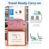 image:imageBAGSMART Carry On Travel Backpack 17 Inch Large Travel backpack Carry On Flight Approved Antitheft Personal Item Backpack Travel Bag With Shoe Bag 30L Water Resistant Casual Daypack BeigePink