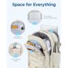 image:imageBAGSMART Carry On Travel Backpack 17 Inch Large Travel backpack Carry On Flight Approved Antitheft Personal Item Backpack Travel Bag With Shoe Bag 30L Water Resistant Casual Daypack BeigeBeige