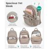 image:imageBAGSMART College Laptop Backpack Travel Backpack for Women Quilted Casual Daypack WaterResistant Bookbag for 156 Inch Laptop BlackCamel