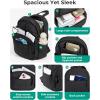 image:imageBAGSMART College Laptop Backpack Travel Backpack for Women Quilted Casual Daypack WaterResistant Bookbag for 156 Inch Laptop BlackCamel Brown