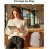 image:imageBAGSMART College Laptop Backpack Travel Backpack for Women Quilted Casual Daypack WaterResistant Bookbag for 156 Inch Laptop BlackCamel Brown