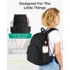 image:imageBAGSMART College Laptop Backpack Travel Backpack for Women Quilted Casual Daypack WaterResistant Bookbag for 156 Inch Laptop BlackCherry Red
