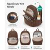 image:imageBAGSMART College Laptop Backpack Travel Backpack for Women Quilted Casual Daypack WaterResistant Bookbag for 156 Inch Laptop BlackChocolate