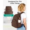 image:imageBAGSMART College Laptop Backpack Travel Backpack for Women Quilted Casual Daypack WaterResistant Bookbag for 156 Inch Laptop BlackChocolate