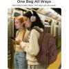 image:imageBAGSMART College Laptop Backpack Travel Backpack for Women Quilted Casual Daypack WaterResistant Bookbag for 156 Inch Laptop BlackChocolate