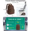 image:imageBAGSMART College Laptop Backpack Travel Backpack for Women Quilted Casual Daypack WaterResistant Bookbag for 156 Inch Laptop BlackChocolate