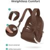image:imageBAGSMART College Laptop Backpack Travel Backpack for Women Quilted Casual Daypack WaterResistant Bookbag for 156 Inch Laptop BlackChocolate