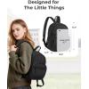image:imageBAGSMART College Laptop Backpack Travel Backpack for Women Quilted Casual Daypack WaterResistant Bookbag for 156 Inch Laptop BlackClassic Black