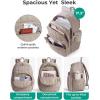 image:imageBAGSMART College Laptop Backpack Travel Backpack for Women Quilted Casual Daypack WaterResistant Bookbag for 156 Inch Laptop BlackDark Black
