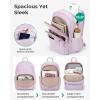 image:imageBAGSMART College Laptop Backpack Travel Backpack for Women Quilted Casual Daypack WaterResistant Bookbag for 156 Inch Laptop BlackLavender
