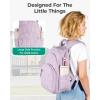 image:imageBAGSMART College Laptop Backpack Travel Backpack for Women Quilted Casual Daypack WaterResistant Bookbag for 156 Inch Laptop BlackLavender