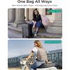 image:imageBAGSMART College Laptop Backpack Travel Backpack for Women Quilted Casual Daypack WaterResistant Bookbag for 156 Inch Laptop BlackPink