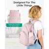 image:imageBAGSMART College Laptop Backpack Travel Backpack for Women Quilted Casual Daypack WaterResistant Bookbag for 156 Inch Laptop BlackPink