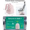 image:imageBAGSMART College Laptop Backpack Travel Backpack for Women Quilted Casual Daypack WaterResistant Bookbag for 156 Inch Laptop BlackPink
