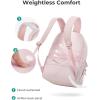 image:imageBAGSMART College Laptop Backpack Travel Backpack for Women Quilted Casual Daypack WaterResistant Bookbag for 156 Inch Laptop BlackPink
