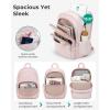 image:imageBAGSMART College Laptop Backpack Travel Backpack for Women Quilted Casual Daypack WaterResistant Bookbag for 156 Inch Laptop BlackPink