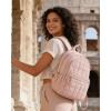 image:imageBAGSMART College Laptop Backpack Travel Backpack for Women Quilted Casual Daypack WaterResistant Bookbag for 156 Inch Laptop BlackPink
