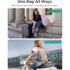 image:imageBAGSMART College Laptop Backpack Travel Backpack for Women Quilted Casual Daypack WaterResistant Bookbag for 156 Inch Laptop BlackSky Blue
