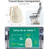 image:imageBAGSMART College Laptop Backpack Travel Backpack for Women Quilted Casual Daypack WaterResistant Bookbag for 156 Inch Laptop BlackVanilla