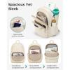 image:imageBAGSMART College Laptop Backpack Travel Backpack for Women Quilted Casual Daypack WaterResistant Bookbag for 156 Inch Laptop BlackVanilla