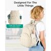 image:imageBAGSMART College Laptop Backpack Travel Backpack for Women Quilted Casual Daypack WaterResistant Bookbag for 156 Inch Laptop BlackVanilla