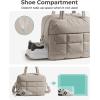 image:imageBAGSMART Gym Bag for Women Carry on Travel Duffel Bag Waterresistant Weekender with Shoe Compartment for Gym Travel Work Desert MediumClassic