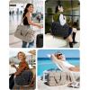 image:imageBAGSMART Gym Bag for Women Carry on Travel Duffel Bag Waterresistant Weekender with Shoe Compartment for Gym Travel Work Desert MediumKhaki