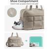 image:imageBAGSMART Gym Bag for Women Carry on Travel Duffel Bag Waterresistant Weekender with Shoe Compartment for Gym Travel Work Desert MediumMCamel