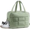 image:imageBAGSMART Gym Bag for Women Carry on Travel Duffel Bag Waterresistant Weekender with Shoe Compartment for Gym Travel Work Desert MediumMGreen