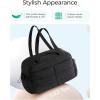 image:imageBAGSMART Gym Bag for Women Lightweight Puffer Duffle Bag 2PC Travel Bag 31L Weekender Overnight Bag Quilted Carry On Tote Bag Diaper Hospital Dance Bag for Travel Gym Water Resistant PinkBlack