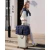 image:imageBAGSMART Gym Bag for Women Lightweight Puffer Duffle Bag 2PC Travel Bag 31L Weekender Overnight Bag Quilted Carry On Tote Bag Diaper Hospital Dance Bag for Travel Gym Water Resistant PinkNavy Blue