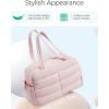 image:imageBAGSMART Gym Bag for Women Lightweight Puffer Duffle Bag 2PC Travel Bag 31L Weekender Overnight Bag Quilted Carry On Tote Bag Diaper Hospital Dance Bag for Travel Gym Water Resistant PinkBaby Pink
