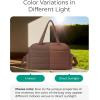 image:imageBAGSMART Gym Bag for Women Lightweight Puffer Duffle Bag 2PC Travel Bag 31L Weekender Overnight Bag Quilted Carry On Tote Bag Diaper Hospital Dance Bag for Travel Gym Water Resistant PinkCoffee Brown
