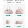 image:imageBAGSMART Gym Bag for Women Lightweight Puffer Duffle Bag 2PC Travel Bag 31L Weekender Overnight Bag Quilted Carry On Tote Bag Diaper Hospital Dance Bag for Travel Gym Water Resistant PinkBaby Pink