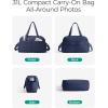 image:imageBAGSMART Gym Bag for Women Lightweight Puffer Duffle Bag 2PC Travel Bag 31L Weekender Overnight Bag Quilted Carry On Tote Bag Diaper Hospital Dance Bag for Travel Gym Water Resistant PinkNavy Blue