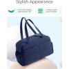 image:imageBAGSMART Gym Bag for Women Lightweight Puffer Duffle Bag 2PC Travel Bag 31L Weekender Overnight Bag Quilted Carry On Tote Bag Diaper Hospital Dance Bag for Travel Gym Water Resistant PinkNavy Blue