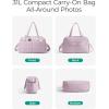 image:imageBAGSMART Gym Bag for Women Lightweight Puffer Duffle Bag 2PC Travel Bag 31L Weekender Overnight Bag Quilted Carry On Tote Bag Diaper Hospital Dance Bag for Travel Gym Water Resistant PinkMisty Purple