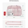 image:imageBAGSMART Gym Bag for Women Personal Item Puffer Duffle Bag Weekender Overnight Carry On Tote Handag for TravelBaby Pink