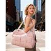 image:imageBAGSMART Gym Bag for Women Personal Item Puffer Duffle Bag Weekender Overnight Carry On Tote Handag for TravelBaby Pink