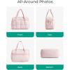 image:imageBAGSMART Gym Bag for Women Personal Item Puffer Duffle Bag Weekender Overnight Carry On Tote Handag for TravelBaby Pink