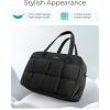 image:imageBAGSMART Gym Bag for Women Personal Item Puffer Duffle Bag Weekender Overnight Carry On Tote Handag for TravelBlack