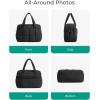 image:imageBAGSMART Gym Bag for Women Personal Item Puffer Duffle Bag Weekender Overnight Carry On Tote Handag for TravelBlack