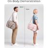 image:imageBAGSMART Gym Bag for Women Personal Item Puffer Duffle Bag Weekender Overnight Carry On Tote Handag for TravelBlack