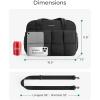 image:imageBAGSMART Gym Bag for Women Personal Item Puffer Duffle Bag Weekender Overnight Carry On Tote Handag for TravelBlack